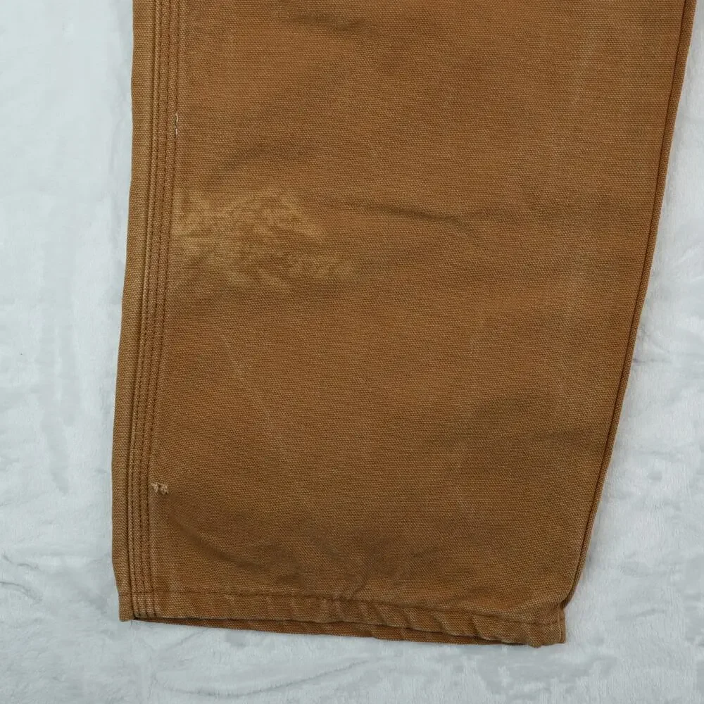 Dickies Carpenter Pants Mens 34x30 Brown Canvas Workwear‎ Utility Patina Rugged